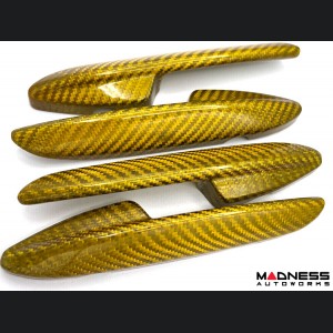 Alfa Romeo Tonale Interior Door Handle Trim Set - Carbon Fiber - Yellow Candy